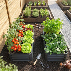 Outsunny Galvanized Raised Garden Bed, 4' x 2' x 1' Metal Planter Box, for Growing Vegetables, Flowers, Herbs, Succulents, Gray