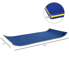 HOMCOM Roll-Up Pool Float Pad for Lakes, Oceans& Pools, Water Mat for Playing, Relaxing & Recreation - Blue