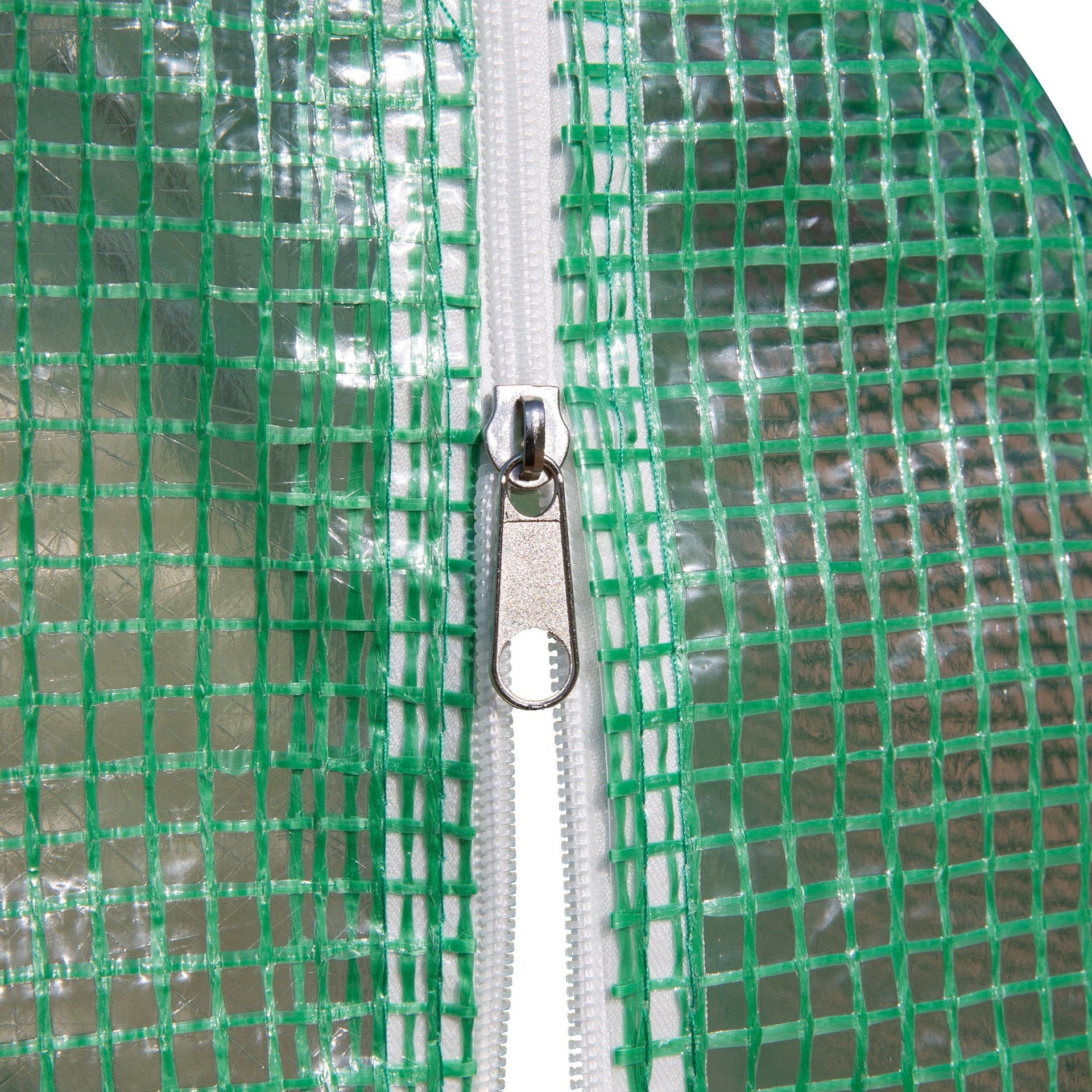 Outsunny 10' x 10' x 7' Walk-in Tunnel Greenhouse with High-Quality Transparent PE Cover, Zipper Doors & Windows