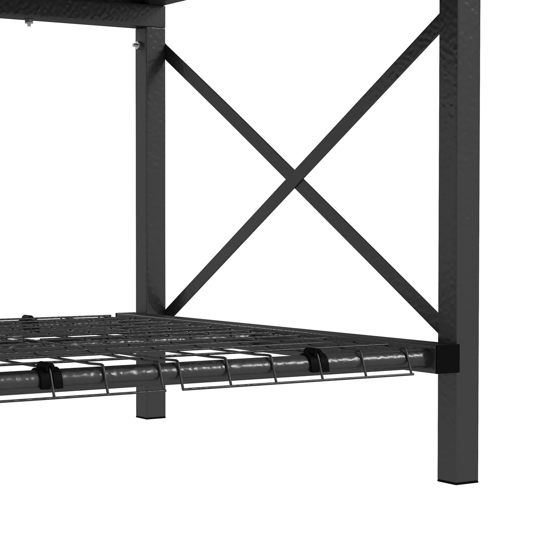 Outsunny Raised Garden Bed with Legs and Cover, Metal Elevated Planter Box with Bottom Shelf and Liner for Vegetables, Black