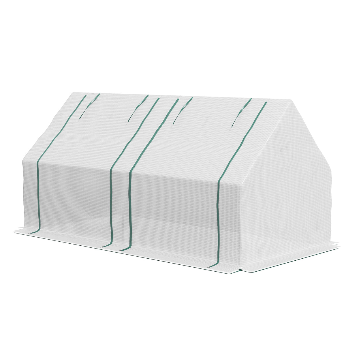 Outsunny 6' x 3' x 3' Portable Greenhouse, Garden Hot House with Two PE/PVC Covers and 2 Roll Up Windows, Clear