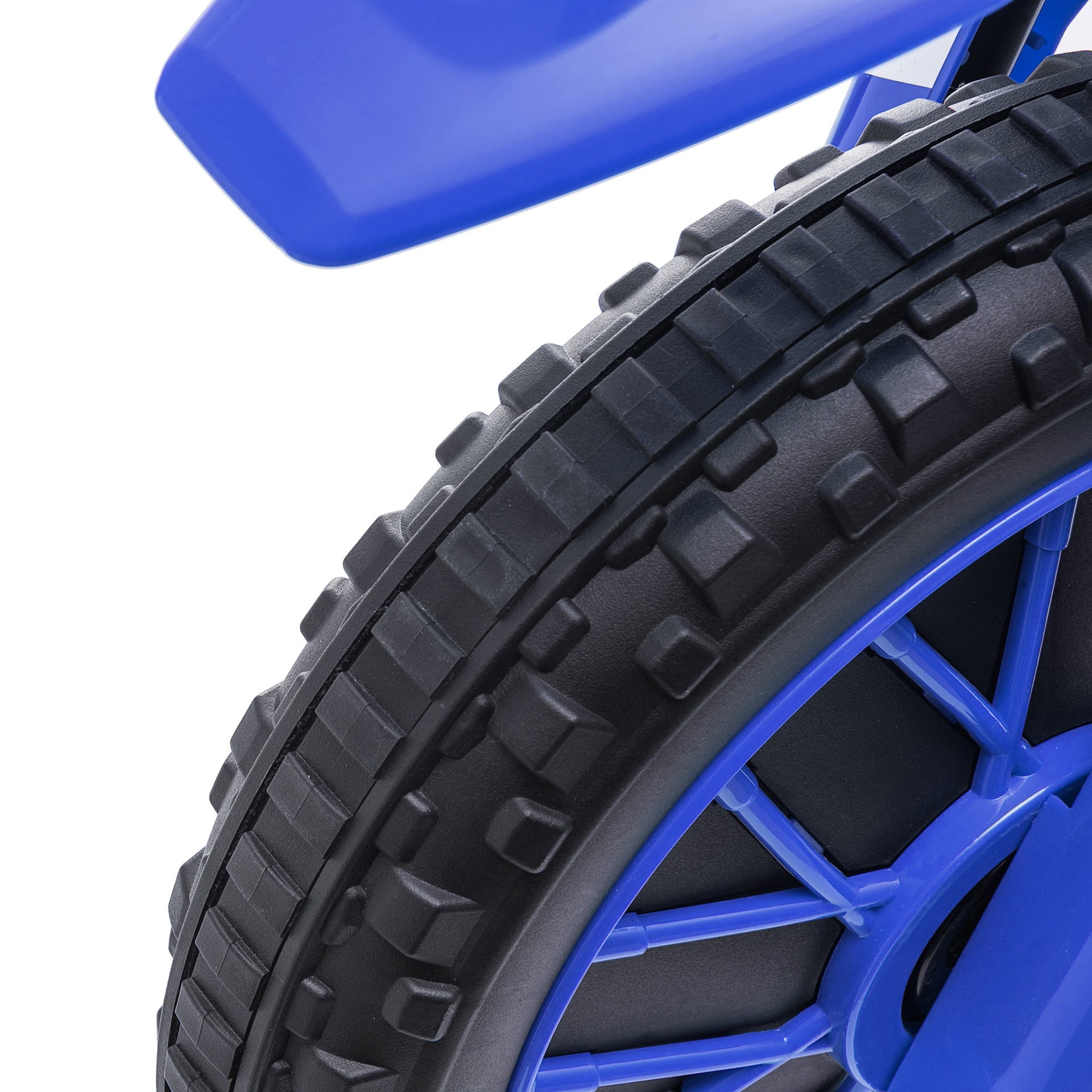 Aosom 12V Kids Motorcycle w/ Treaded Tires, 5mph Top Speed Electric Bike for Kids, Ride On Motorcycle w/ Training Wheels, Battery Charger, Spring Suspension, Blue