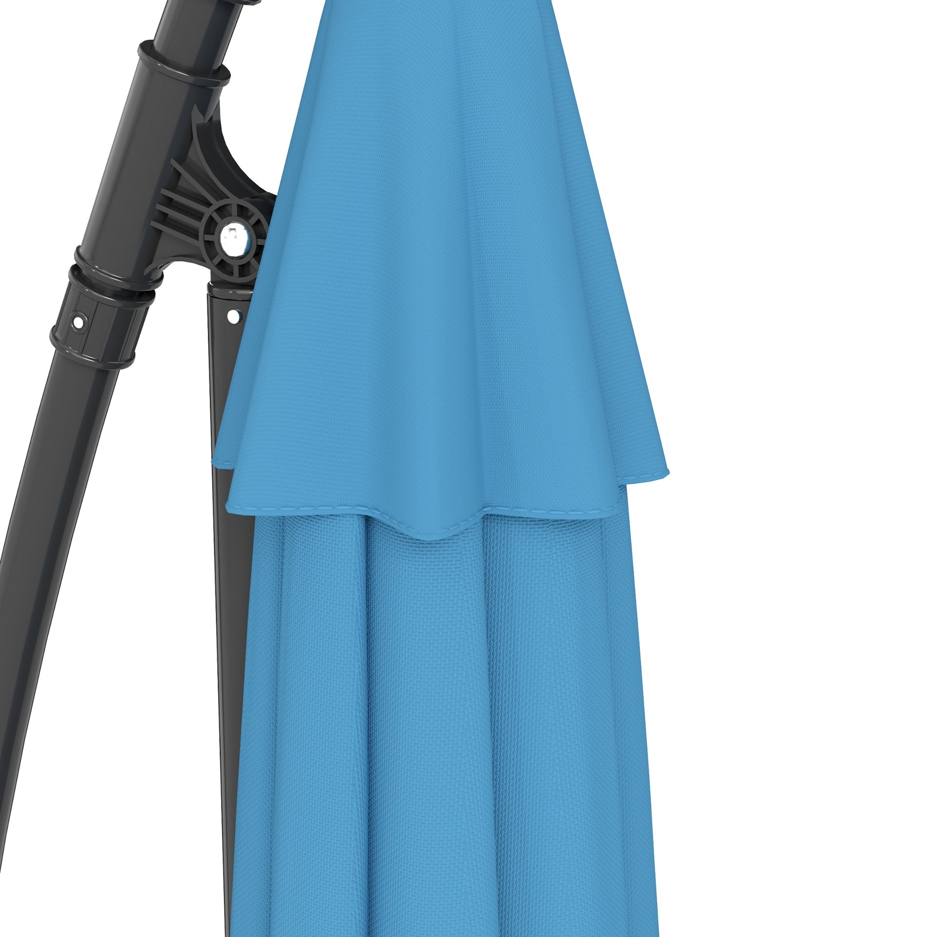 Outsunny 10' Cantilever Tilt Offset Patio Umbrella w/ UV & Water Safe Material & Cross Base (Weight Not Included), Blue