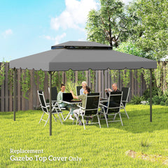 Outsunny Model 84C-101 or 84C-144 13' x 10' Gazebo Replacement Canopy, Gazebo Top with Double Vented Roof (TOP ONLY), Gray