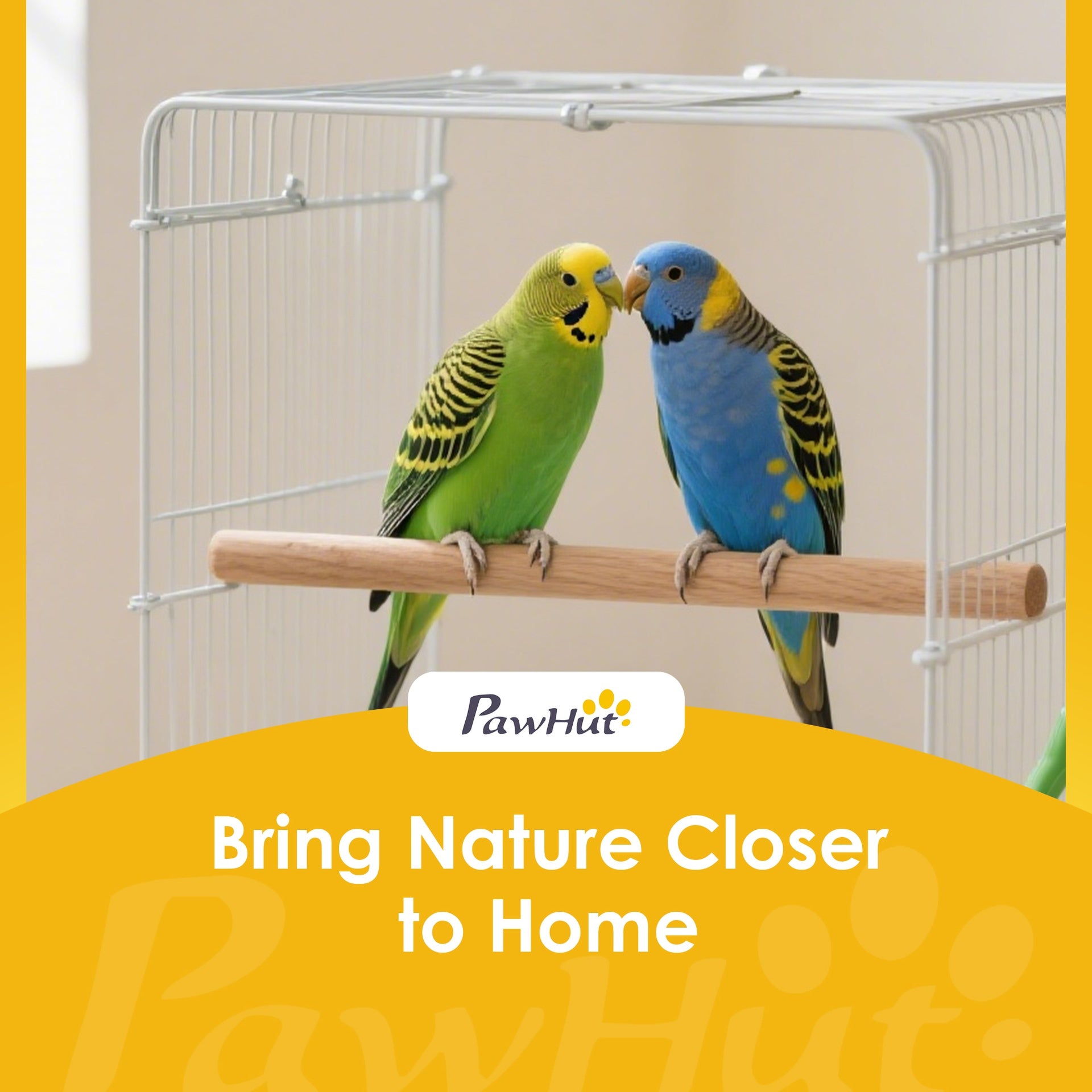 PawHut Bird Stand with Wheels Parrot Play Stand with Round Tray Stainless Steel Feed Bowls Indoor Outdoor Dark Gray