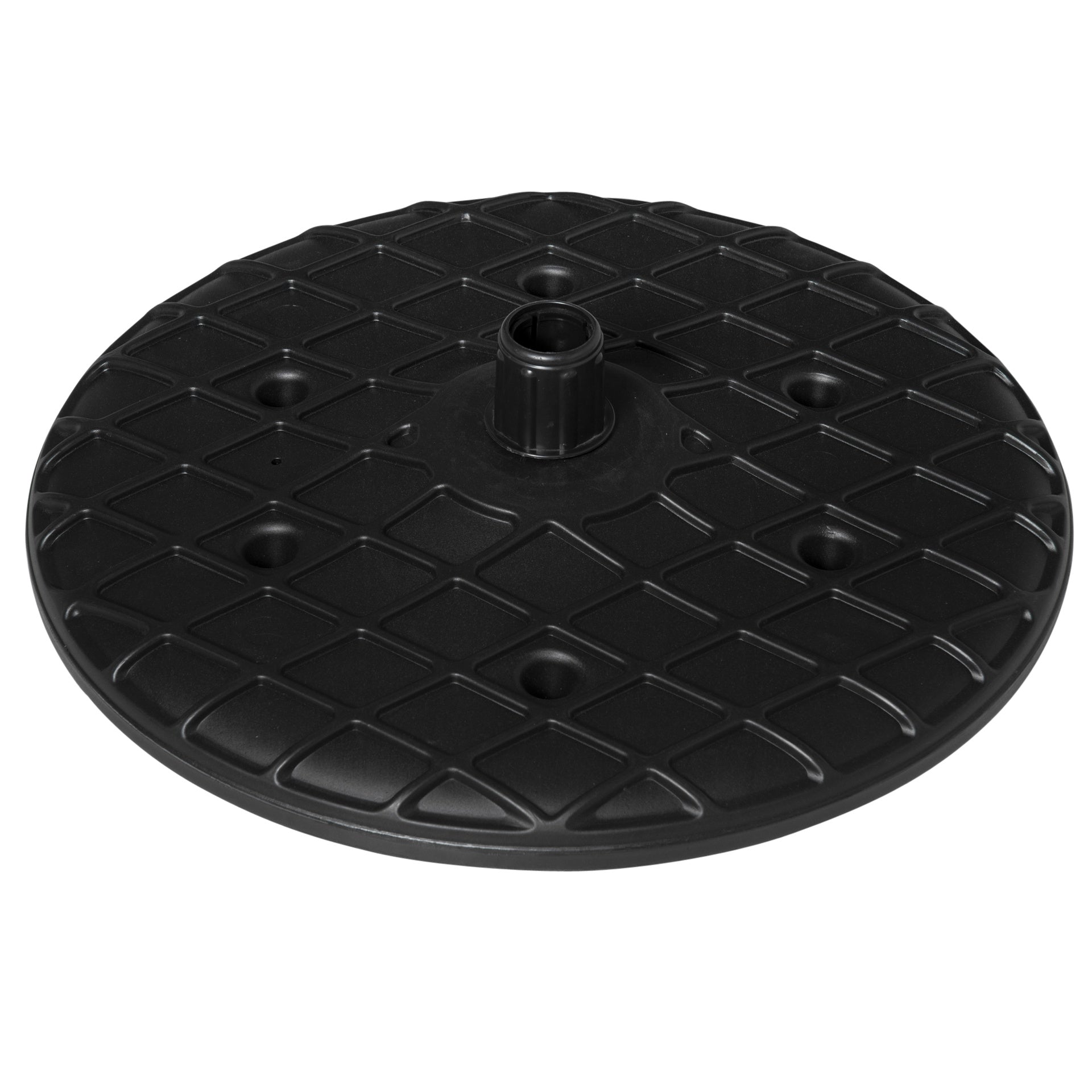 Outsunny 20" Umbrella Table Tray, Easy to Install Table-Top, Round Portable for Swimming Pool, Beach, Patio, Deck, Garden, Black