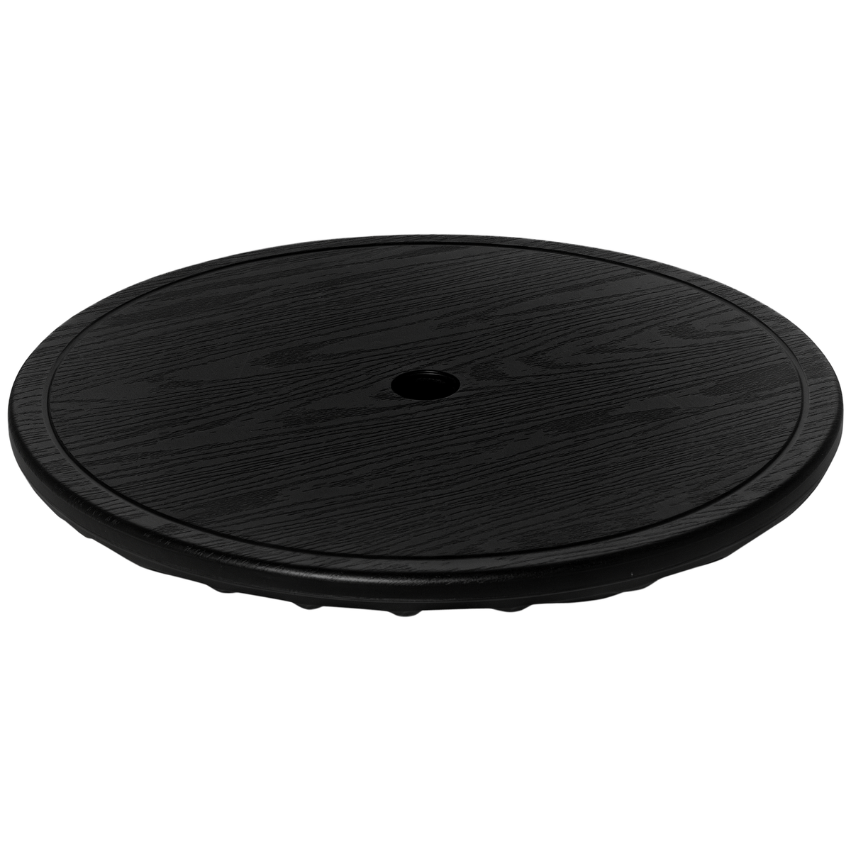 Outsunny 20" Umbrella Table Tray, Easy to Install Table-Top, Round Portable for Swimming Pool, Beach, Patio, Deck, Garden, Black