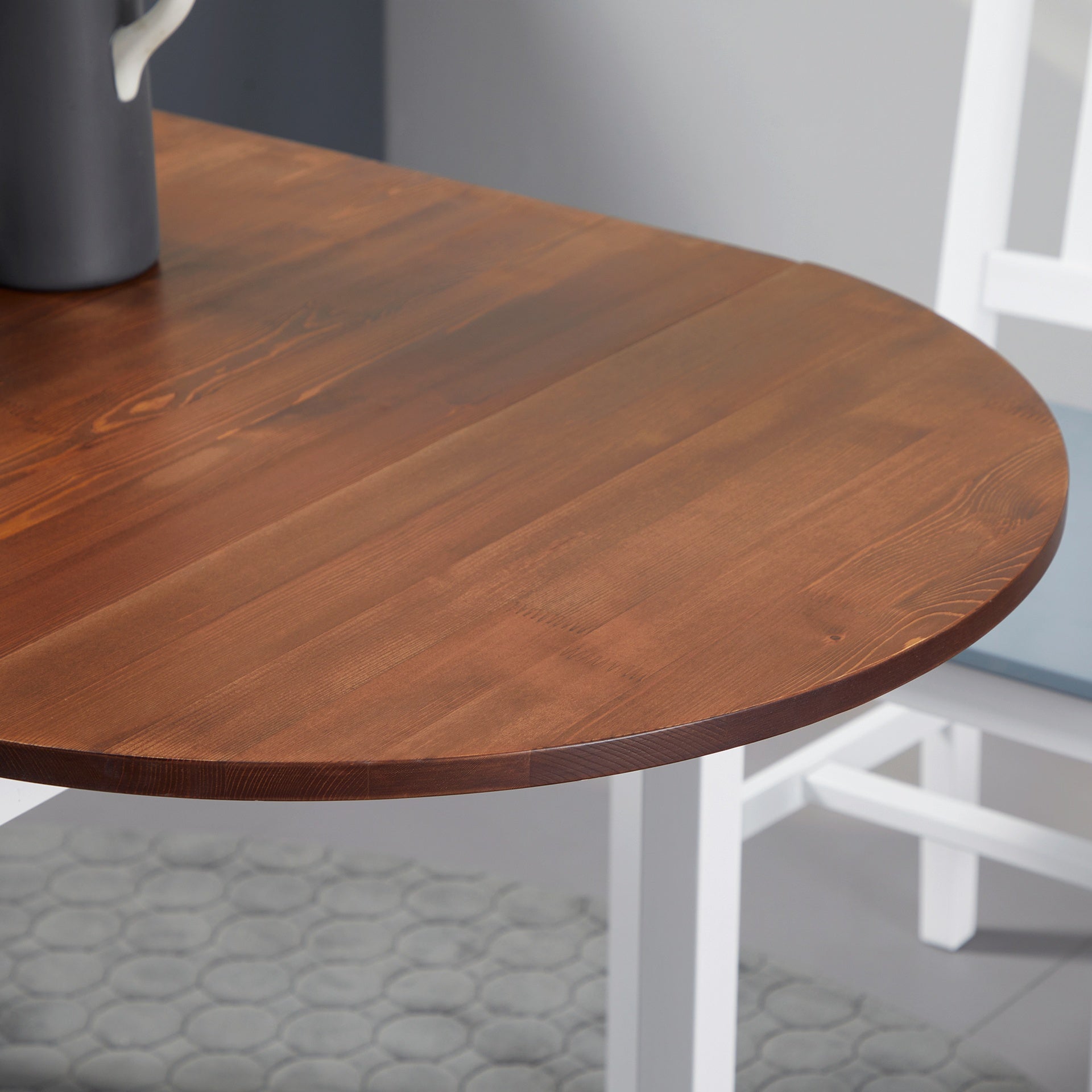 HOMCOM 55" Wood Kitchen Table, Drop Leaf Tables for Small Spaces, Brown