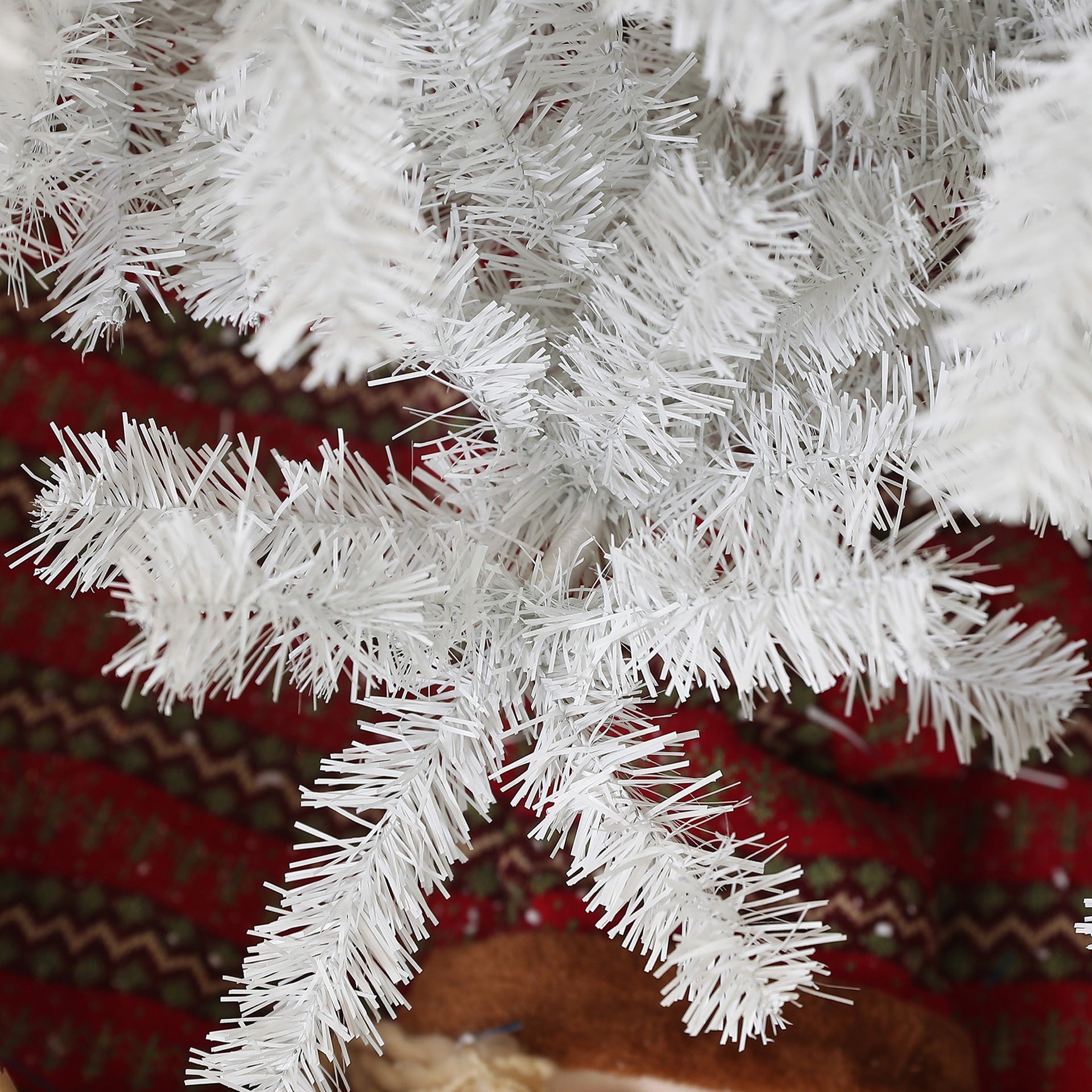 HOMCOM 6ft Unlit Artificial White Christmas Tree, Holiday Decor with 1000 Branch Tips, Auto Open and Steel Base