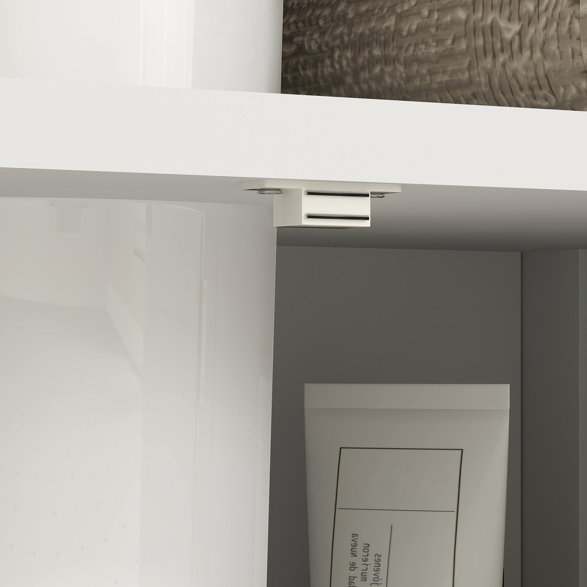 kleankin Pedestal Sink Storage Cabinet, Bathroom Under Sink Cabinet with 2 Doors and Open Shelf, Bathroom Vanity, White