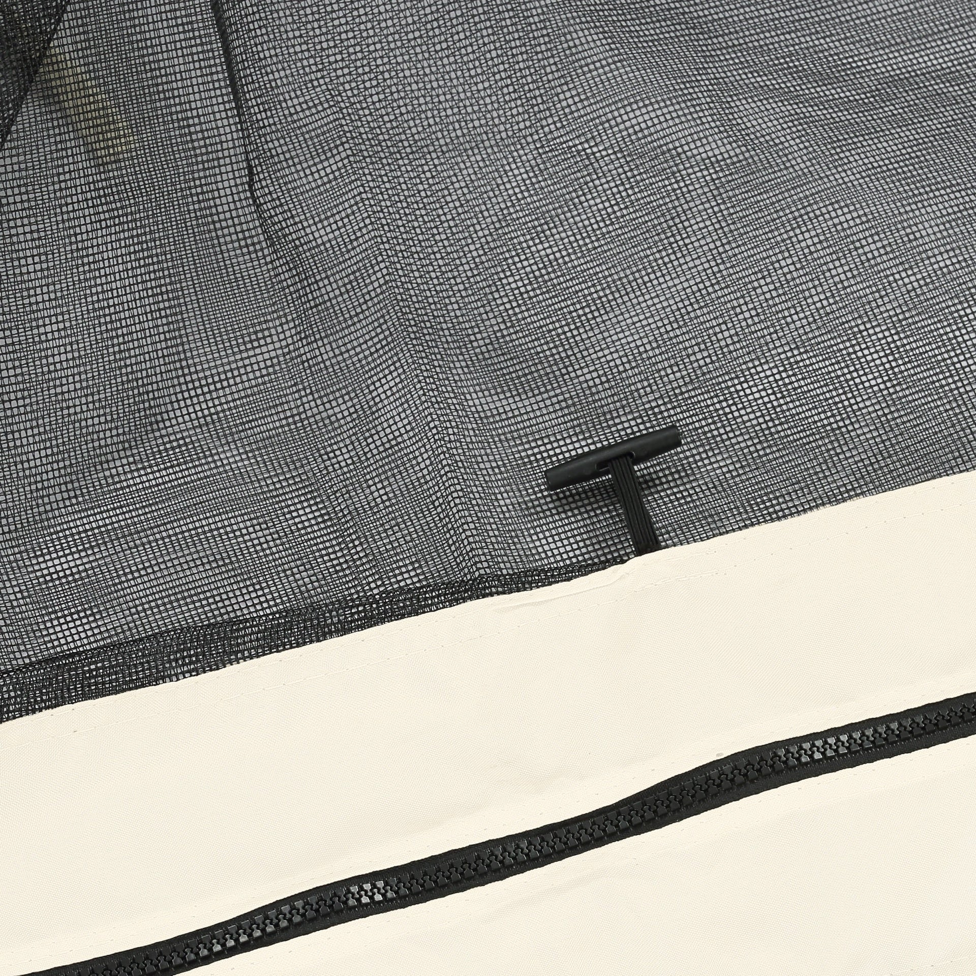 Outsunny Replacement Mesh Sidewall Netting for 12' x 12' Gazebos and Canopy Tents with Zippers, (Sidewall Only) Cream