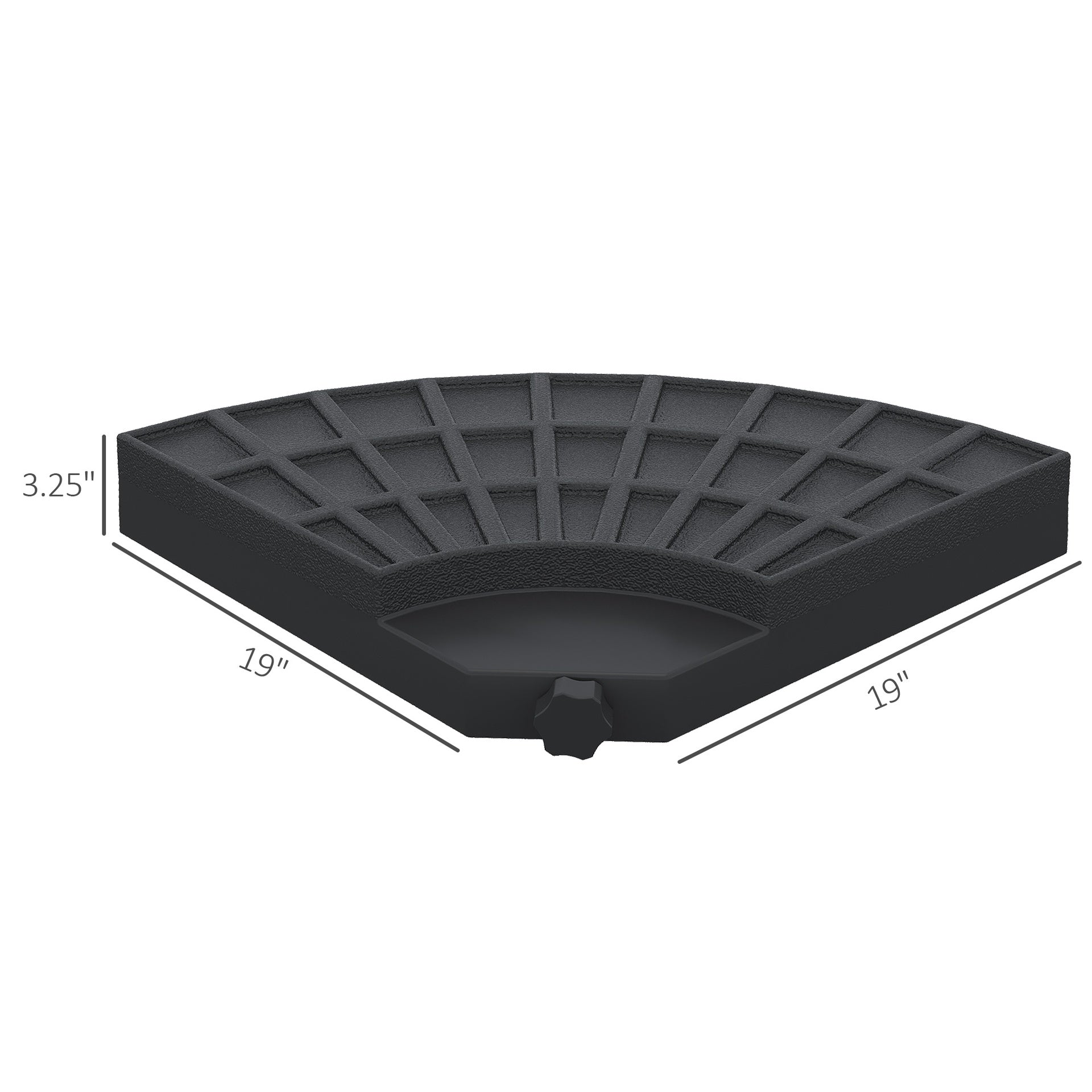 Outsunny Large 4 Piece Round Fillable Weighted Offset Market Patio Umbrella Base