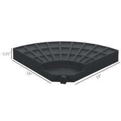 Outsunny Large 4 Piece Round Fillable Weighted Offset Market Patio Umbrella Base