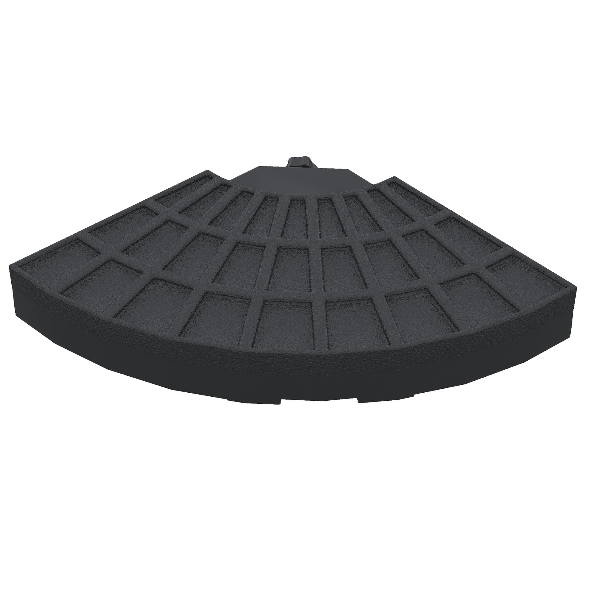 Outsunny Large 4 Piece Round Fillable Weighted Offset Market Patio Umbrella Base