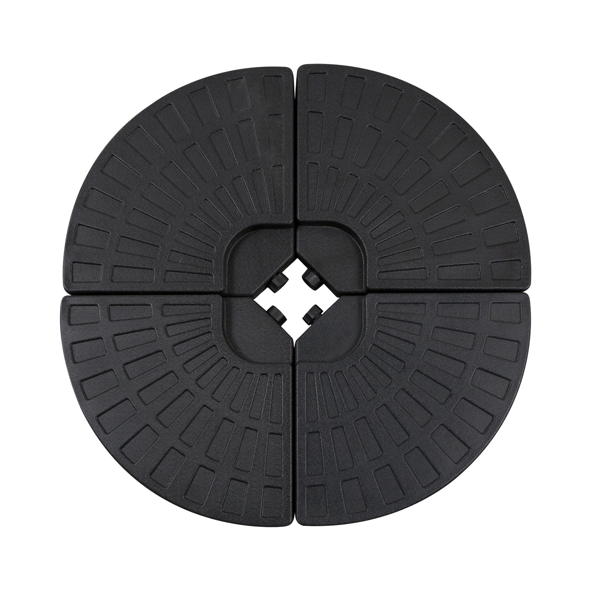 Outsunny Large 4 Piece Round Fillable Weighted Offset Market Patio Umbrella Base