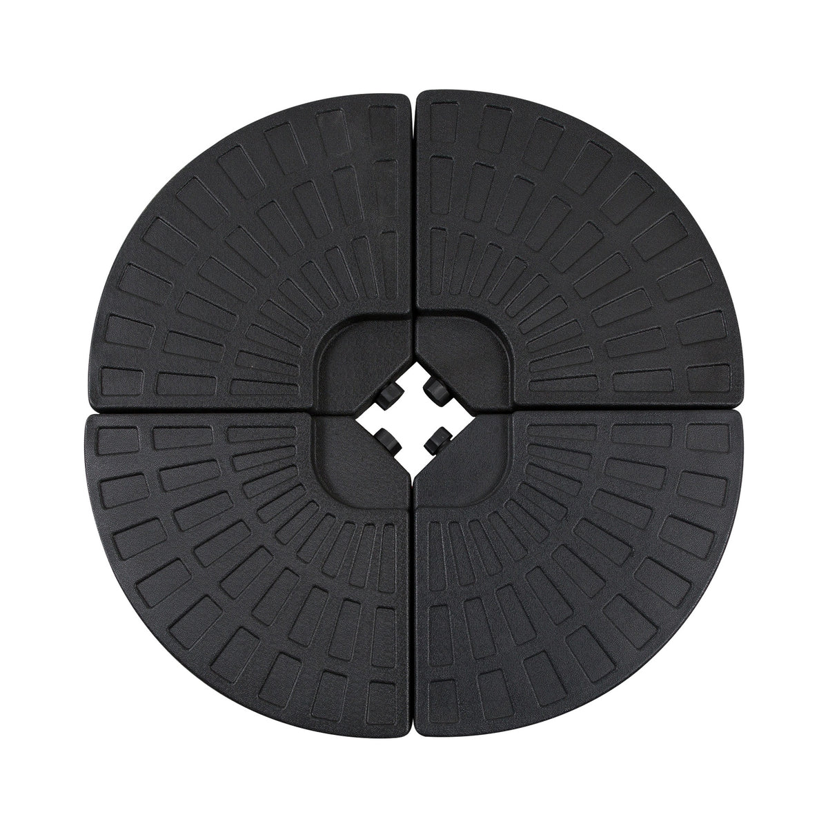 Outsunny Large 4 Piece Round Fillable Weighted Offset Market Patio Umbrella Base
