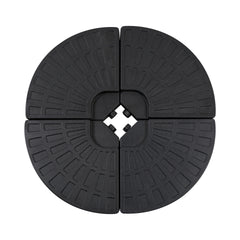 Outsunny Large 4 Piece Round Fillable Weighted Offset Market Patio Umbrella Base