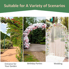 Outsunny 7Ft Garden Arch Arbor, Metal Arch Trellis for Climbing Vines, Garden Archway for Wedding, Bridal Party, Ceremony