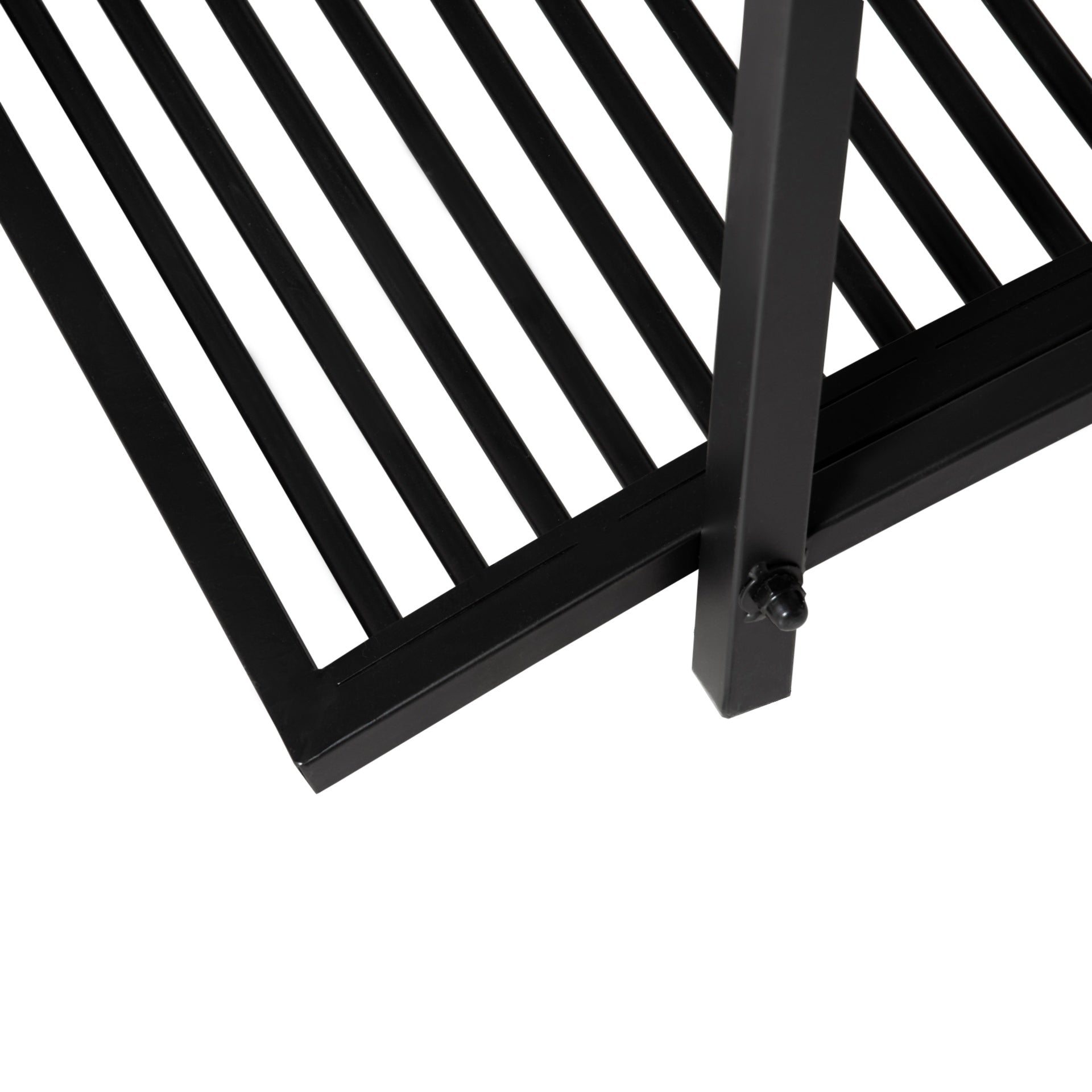 Outsunny Garden Bridge 3.3FT, Decorative Classic Backyard Pond Bridge with Safety Railings Black