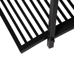 Outsunny Garden Bridge 3.3FT, Decorative Classic Backyard Pond Bridge with Safety Railings Black