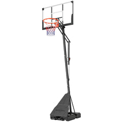 Soozier Portable Basketball Hoop Outdoor, 8-10ft Adjustable Basketball Goal, 47 Inch Shatterproof Backboard, Action Grip