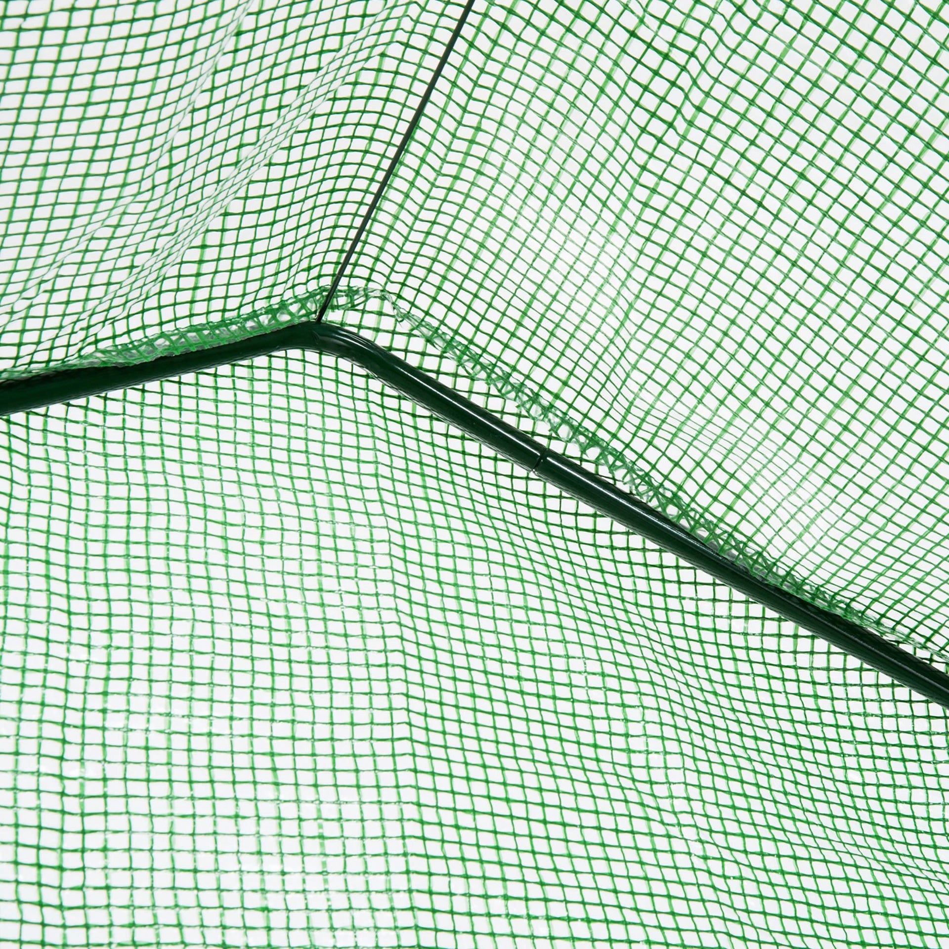 Outsunny 56" x 29" x 77" Walk-in Greenhouse, Garden Hot House with 3 Tier Shleves, Roll-Up Door and PE Cover, Green