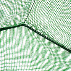 Outsunny 56" x 29" x 77" Walk-in Greenhouse, Garden Hot House with 3 Tier Shleves, Roll-Up Door and PE Cover, Green