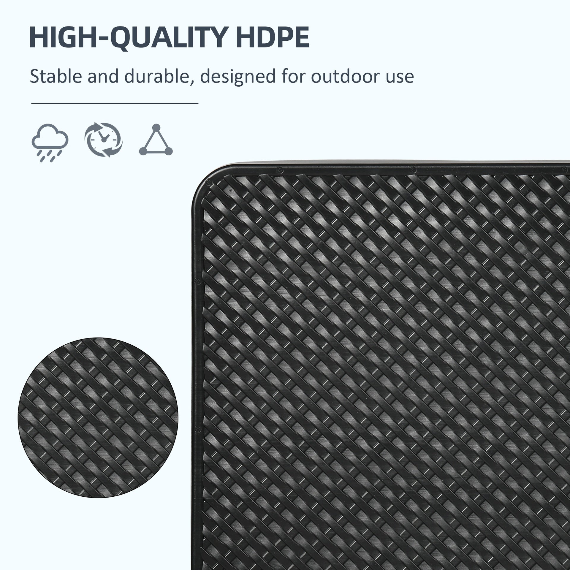 Outsunny 4PCs 175lb Cantilever Patio Umbrella Base Weights, HDPE Water and Sand Filled Umbrella Weights, Black