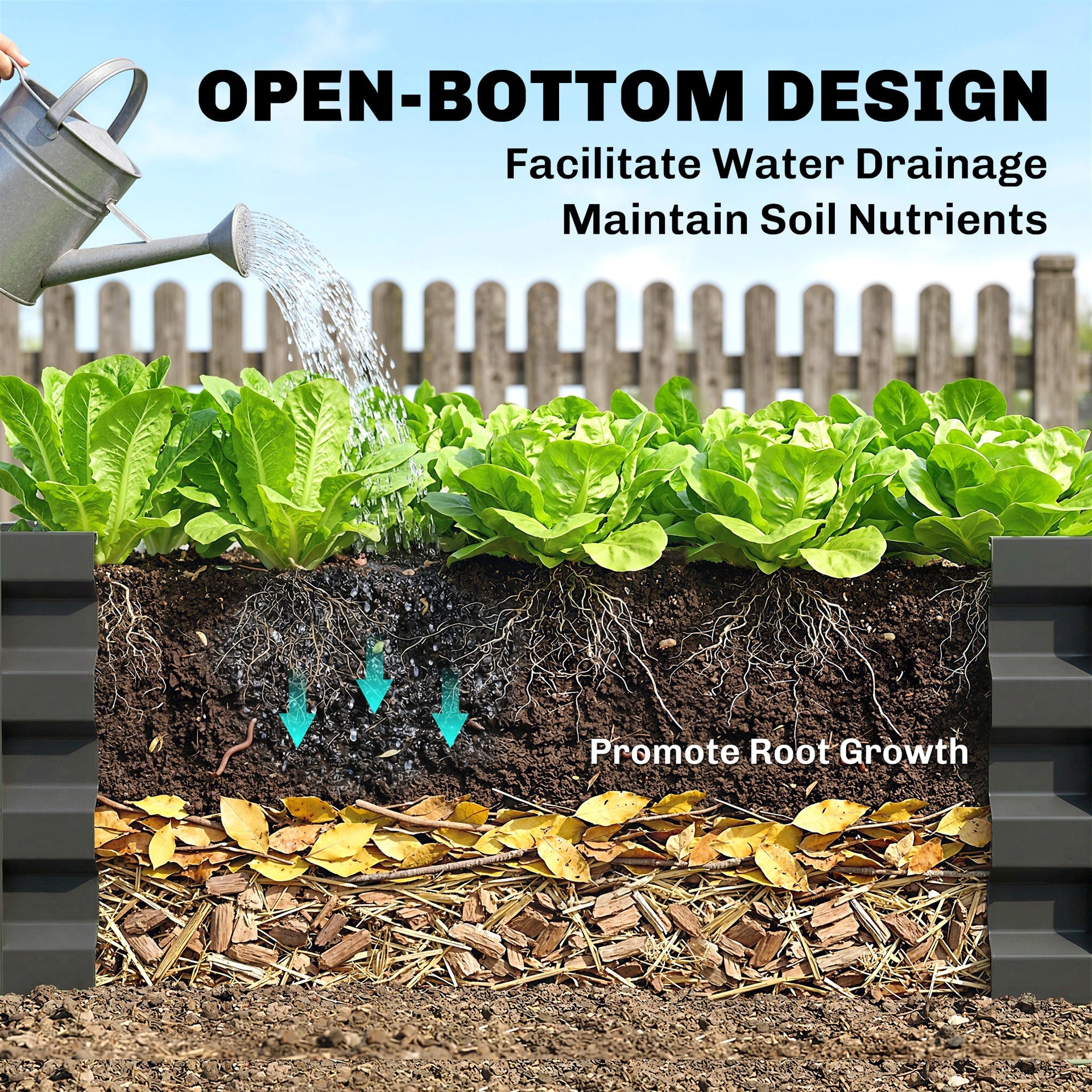 Outsunny Galvanized Raised Garden Bed, 4' x 2' x 1' Metal Planter Box, for Growing Vegetables, Flowers, Herbs, Succulents, Gray
