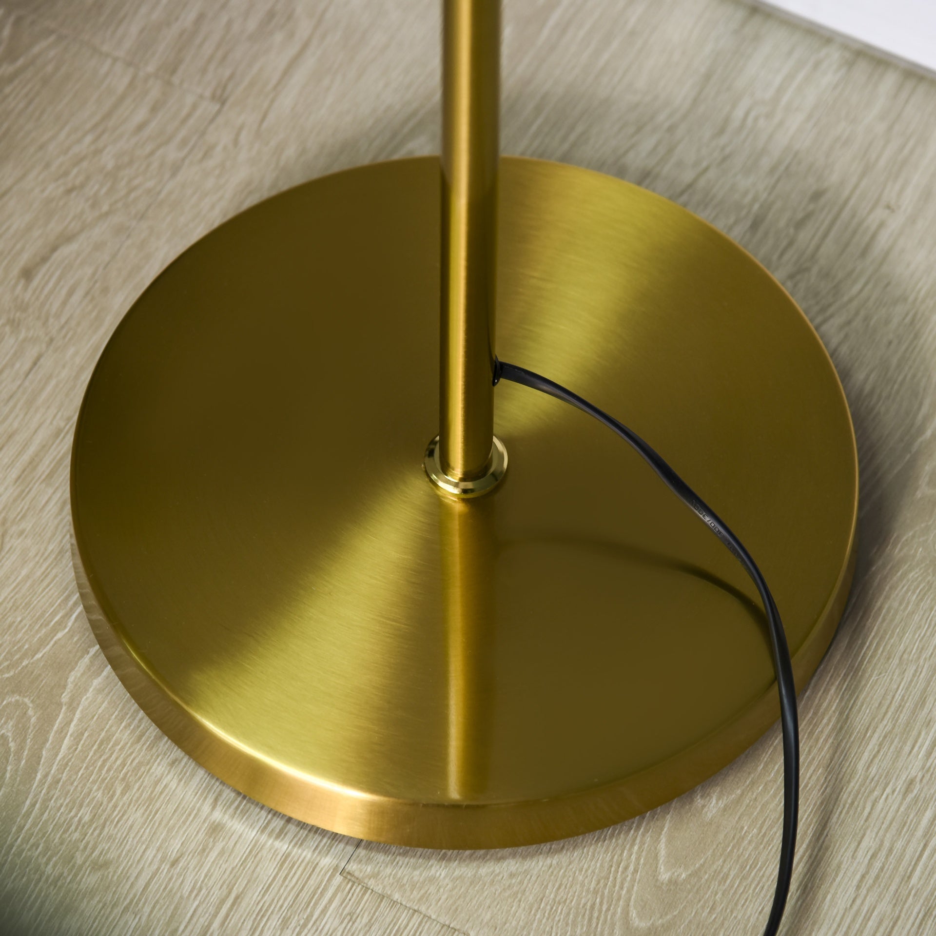 HOMCOM Modern 3-Light Floor Lamp for Living Room, Tree Standing Lamp with Globe Lampshades, 10.75"x10.75"x66.5", Gold