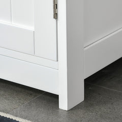 kleankin Bathroom Vanities, Bathroom Sink Cabinets with U-Shape Cut-Out and Adjustable Internal Shelf, White