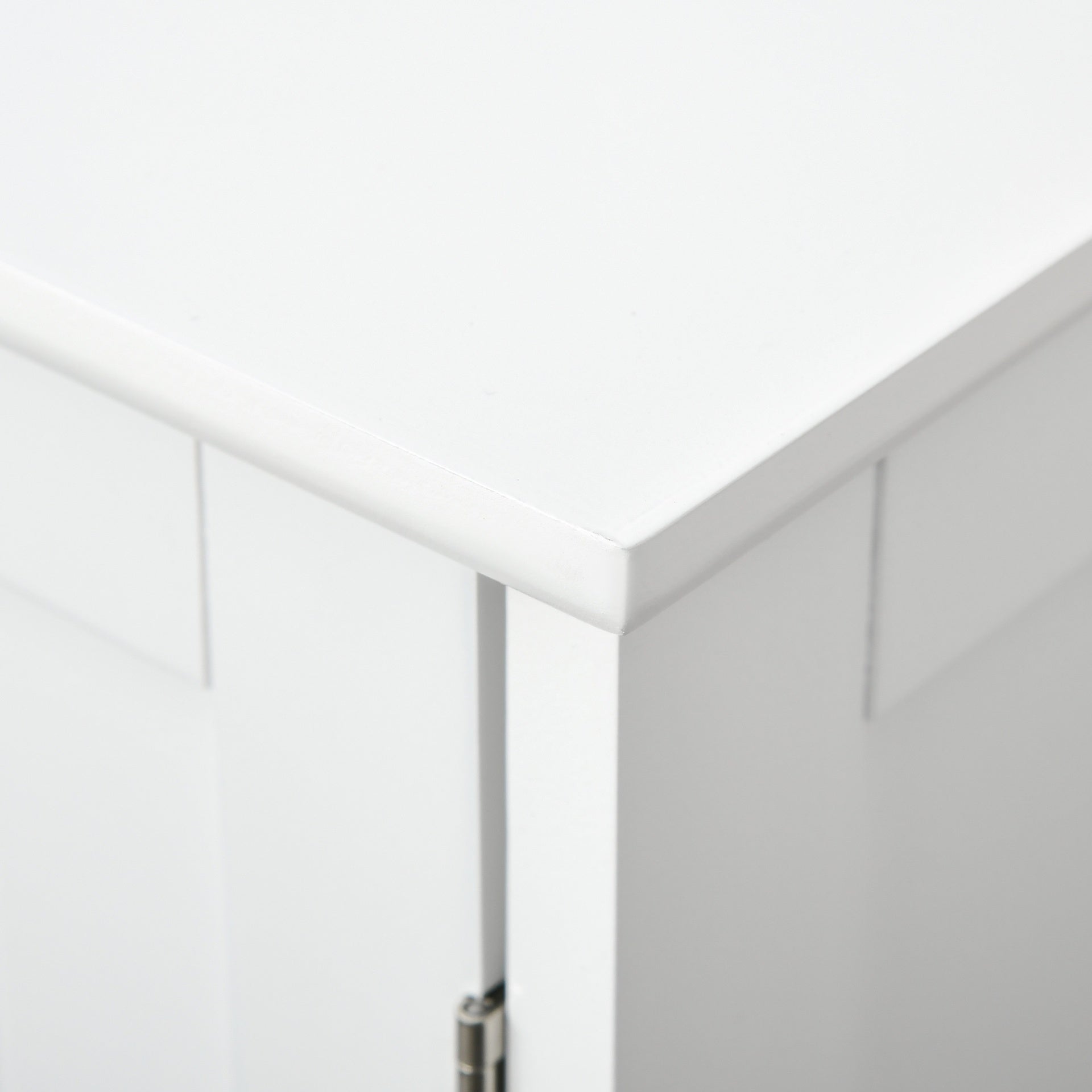 kleankin Bathroom Vanities, Bathroom Sink Cabinets with U-Shape Cut-Out and Adjustable Internal Shelf, White