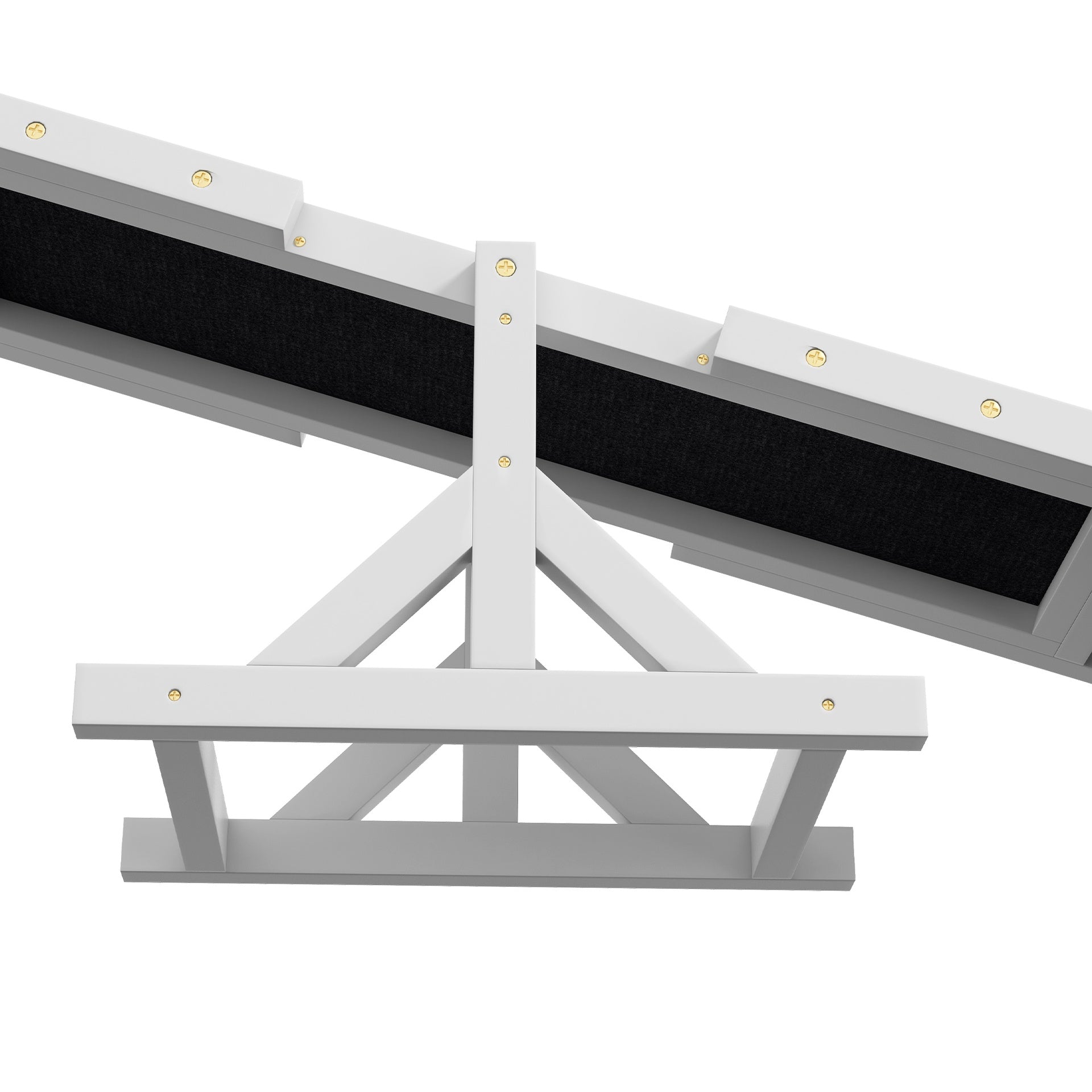 PawHut Wooden Dog Agility Seesaw for Training and Exercise, White