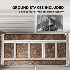 Outsunny 4.6' x 9' Outdoor Storage Shed, Lean to Metal Shed with Foundation Kit, Lockable Doors and Gloves for Patio, Lawn, Brown