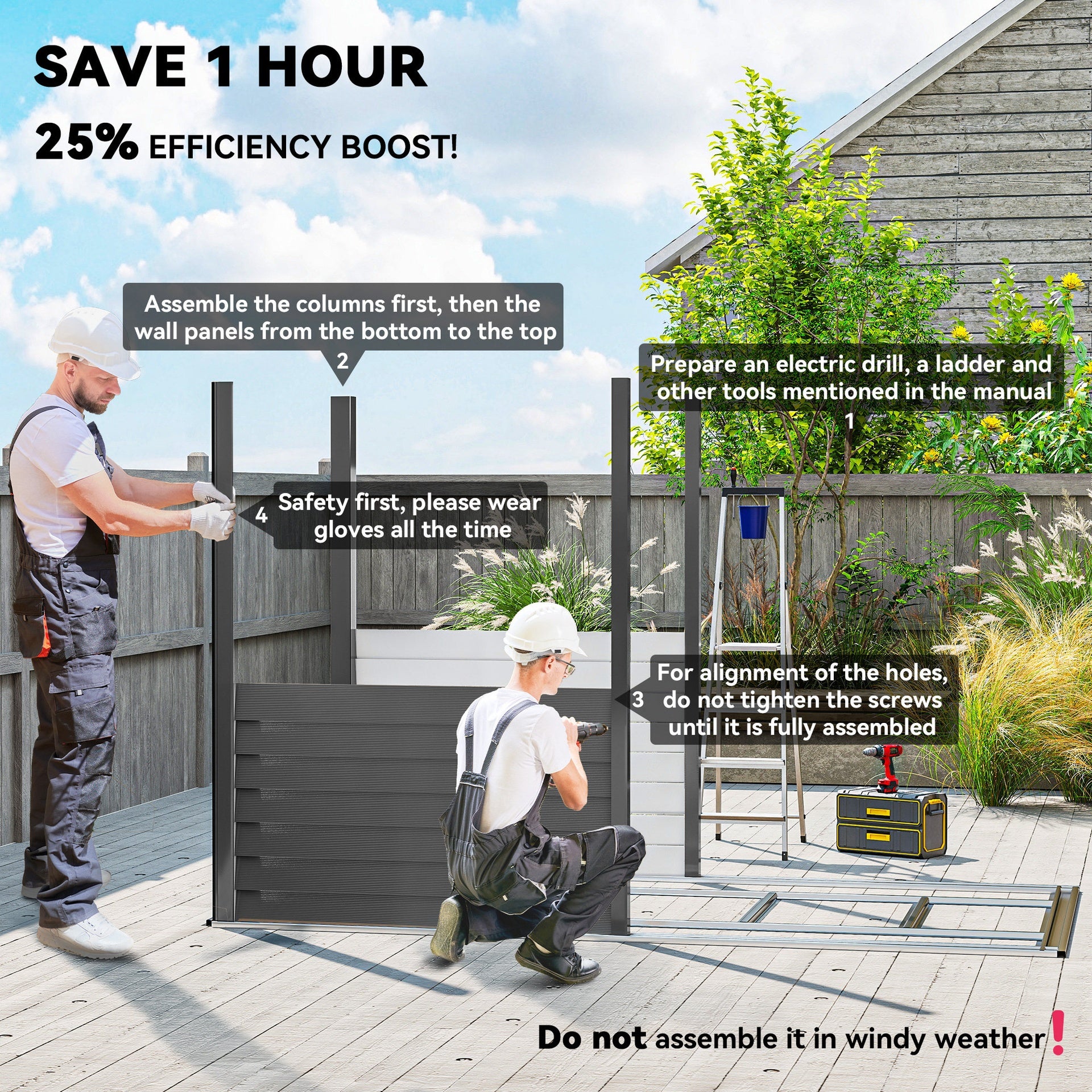 Outsunny 4.6' x 9' Outdoor Storage Shed, Lean to Metal Shed with Foundation Kit, Lockable Doors and Gloves for Patio, Lawn, Dark Gray