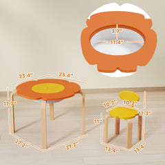 Qaba 5 Piece Kids Table and Chairs Set, Toddler Table and Chair Set with Built-in Storage, for Nursery, Living Room, Playroom