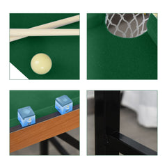 Soozier 55'' Portable Folding Billiards Table Game Pool Table for Whole Family Number Use With Cues, Ball, Rack, Green