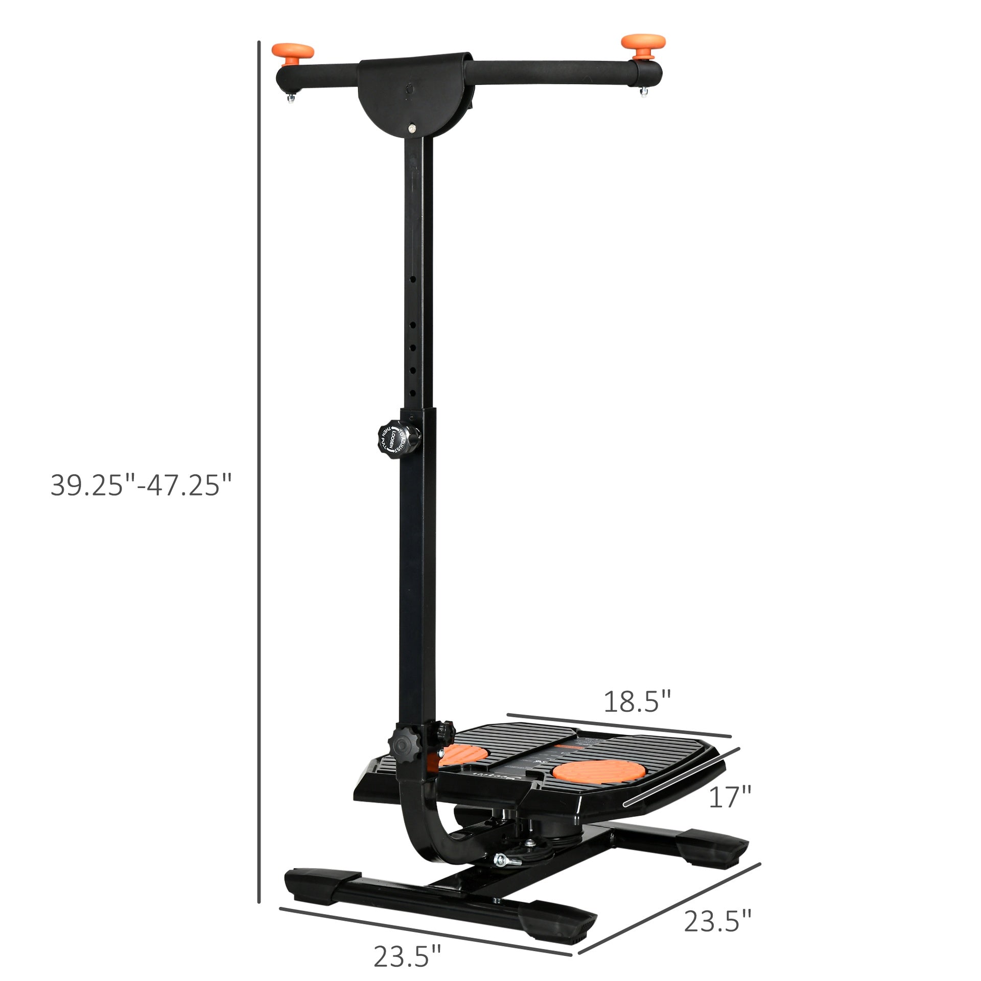 Soozier Foldable Ab Twister Board for Waist Trimming with LCD Display, Ab Workout Equipment for Women and Men, Orange