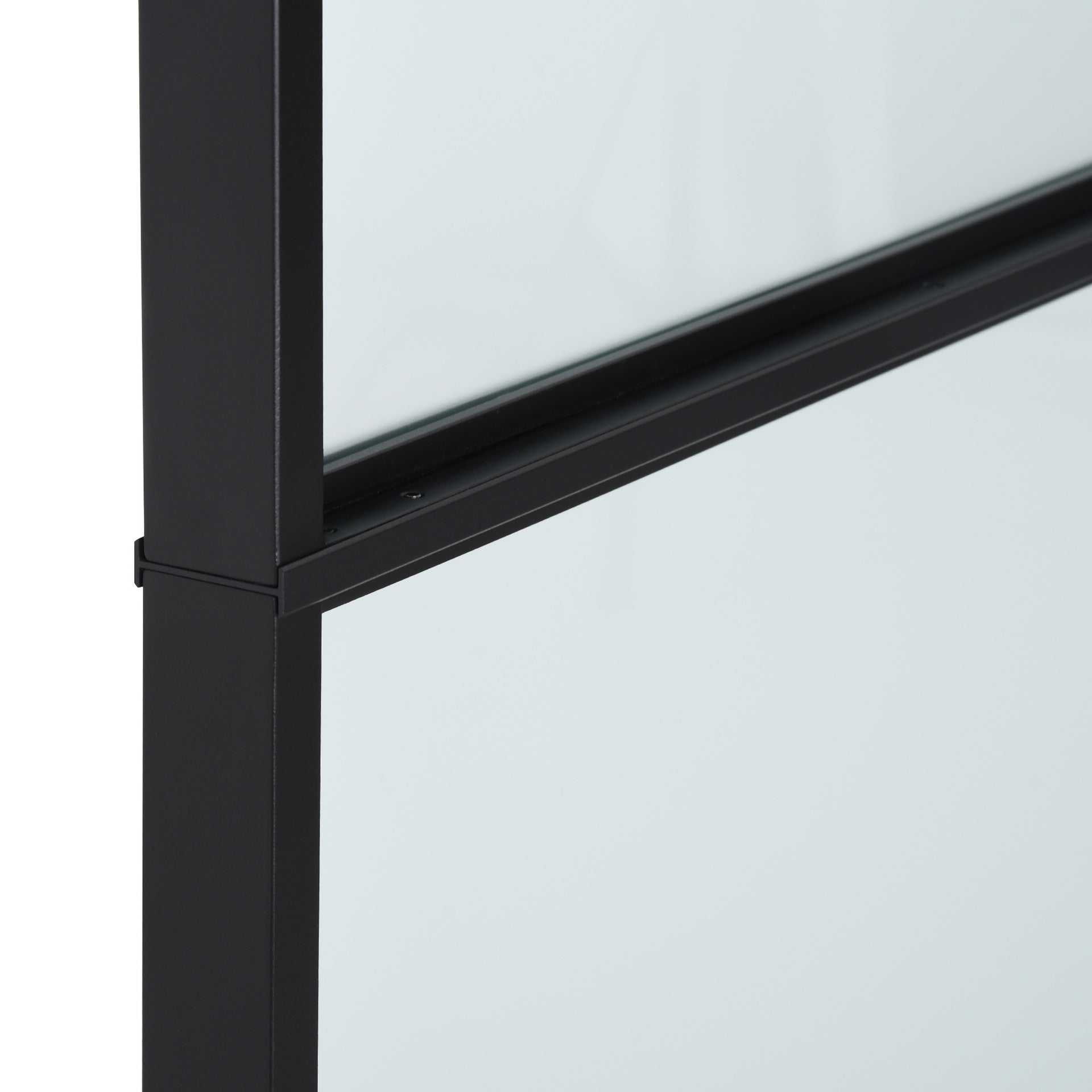 HOMCOM 36" x 84" Sliding Door with Hardware Kit, Handle, & Track, Frosted Tempered Glass Door, Easy Installation