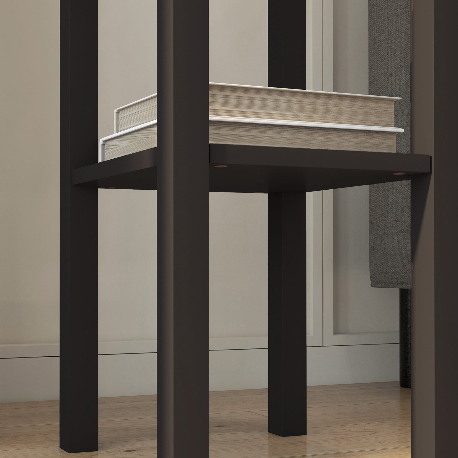HOMCOM 2-Tier Side Table with Drawer and Shelf, End Table for Living Room and Hallway, Coffee