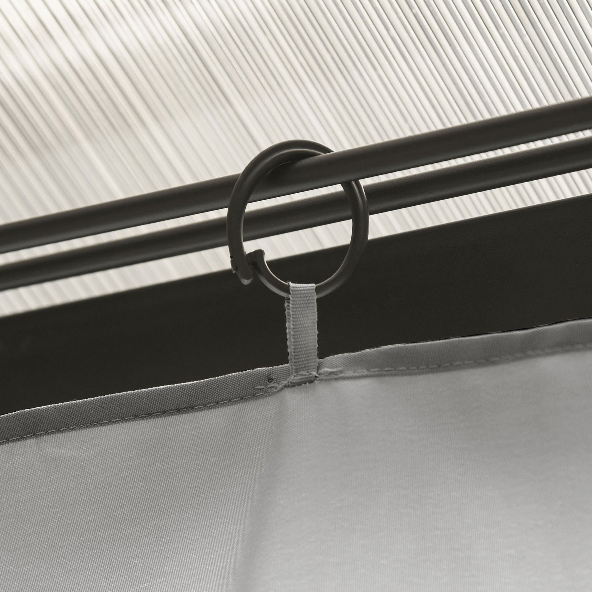 Outsunny 9.84' x 9.84' Gazebo Sidewall Set with Hooks/C-Rings, Gray