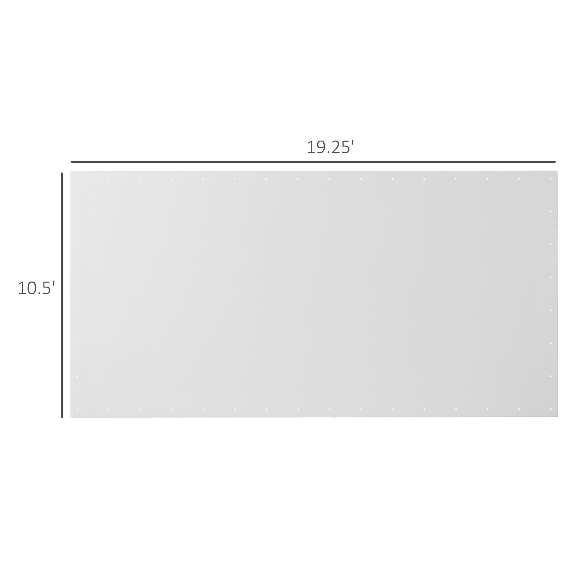 Outsunny 10 x 20ft Carport Roof, UV Resistant Canopy Replacement Cover with Ball Bungee Cords, White