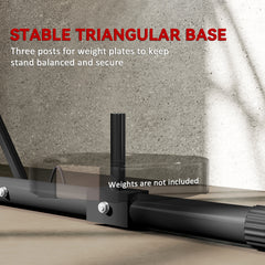 Soozier Foldable Punch Bag Stand, Height Adjustable Heavy Bag Stand with Weighted Base, Free Standing for Home Gym, Stand Only