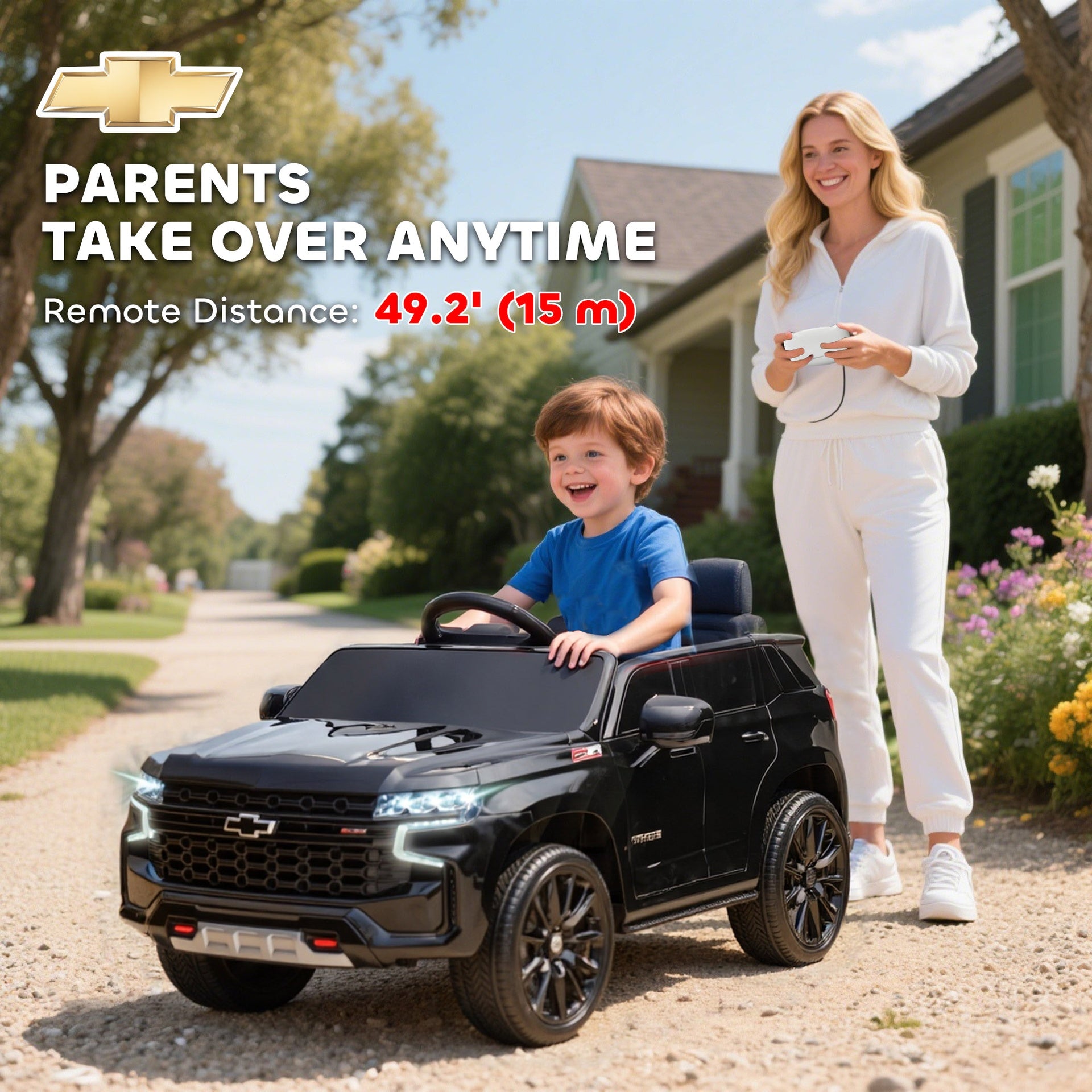 Aosom Electric Ride on Car 12V Kids Ride-on Toy, Black