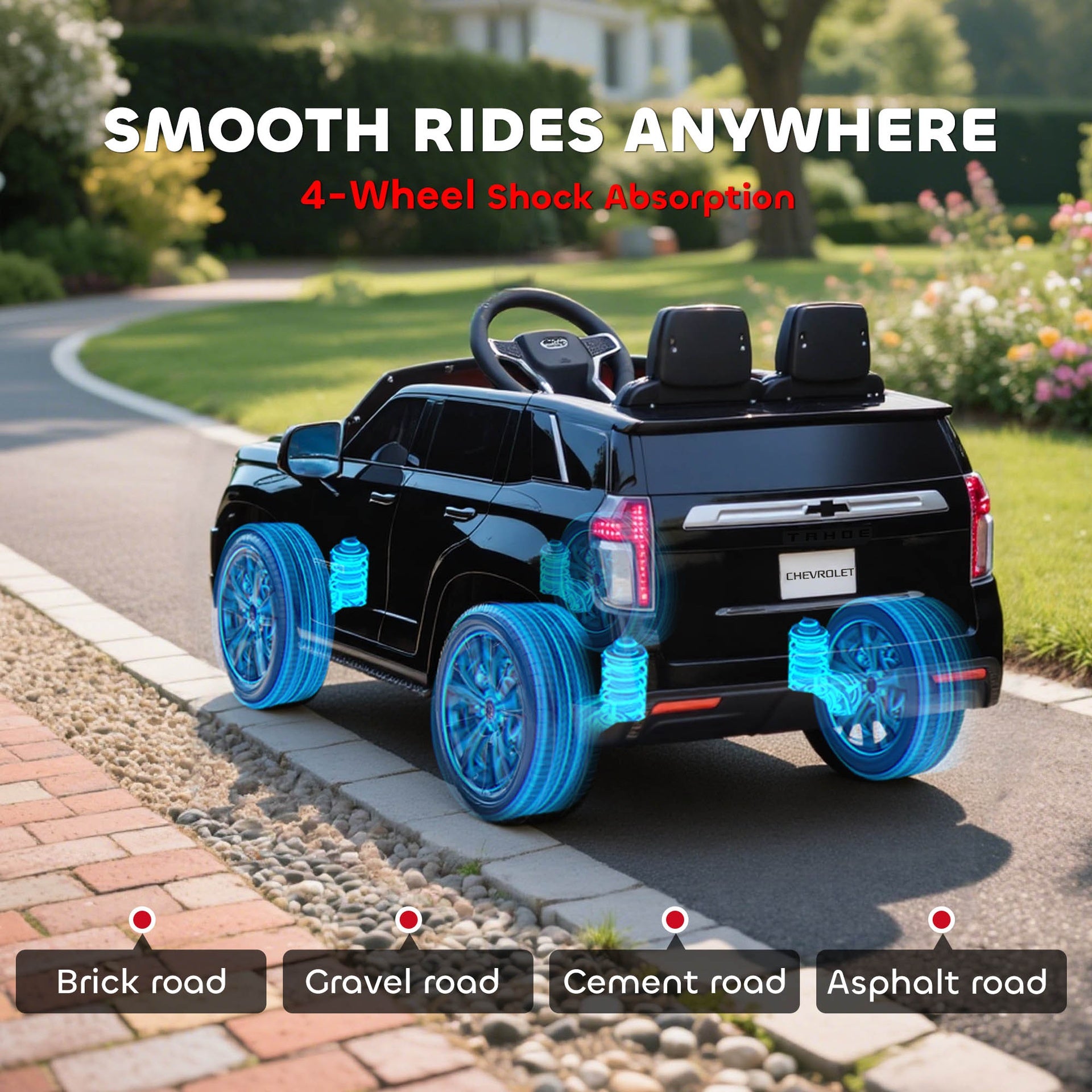 Aosom Electric Ride on Car 12V Kids Ride-on Toy, Black