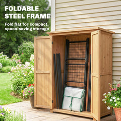 Outsunny Greenhouse for Outdoors, Portable Greenhouse with 6 Shelves, UV-Resistant PE Cover, Roll-Up Door, White