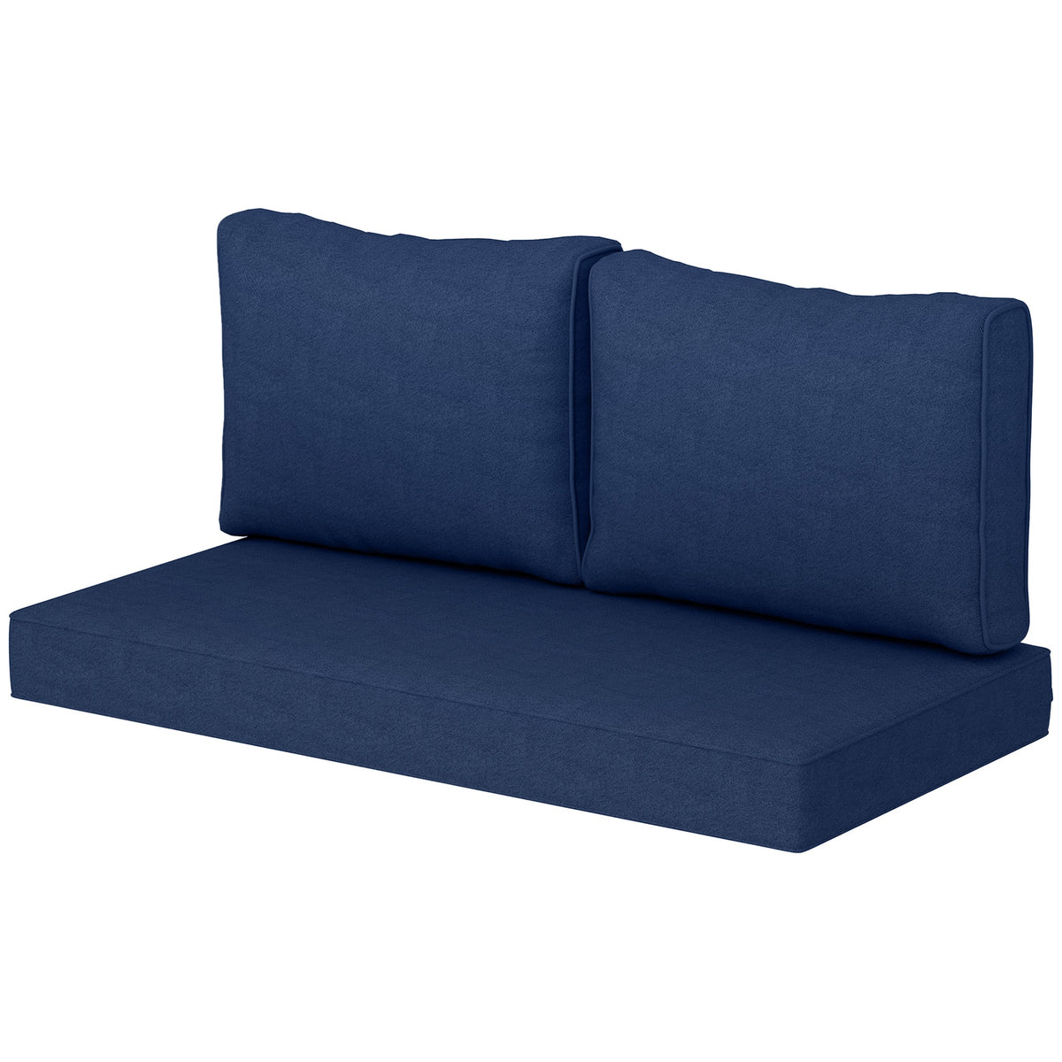 Outsunny 2 Seat Patio Furniture Cushions, 46x26x5 in, Thick Outdoor Loveseat Cushion Set with Removable Cover