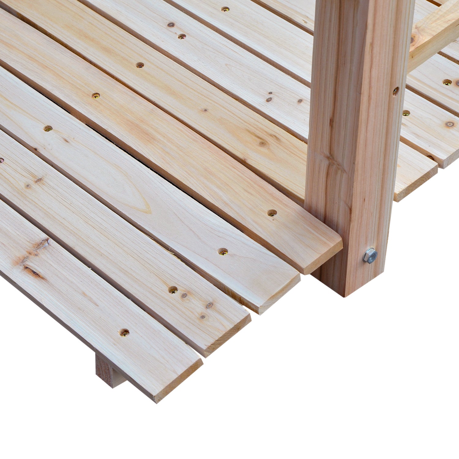 Outsunny 5 ft Wooden Garden Bridge Arc Footbridge with Railings for your Backyard, Natural Wood