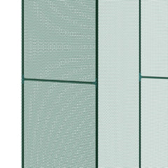 Outsunny Walk-in Crop Cage, Plant Protectors from Animals with Roll Up Zippered Door, 3.9' x 3.9' x 5.9', Dark Green