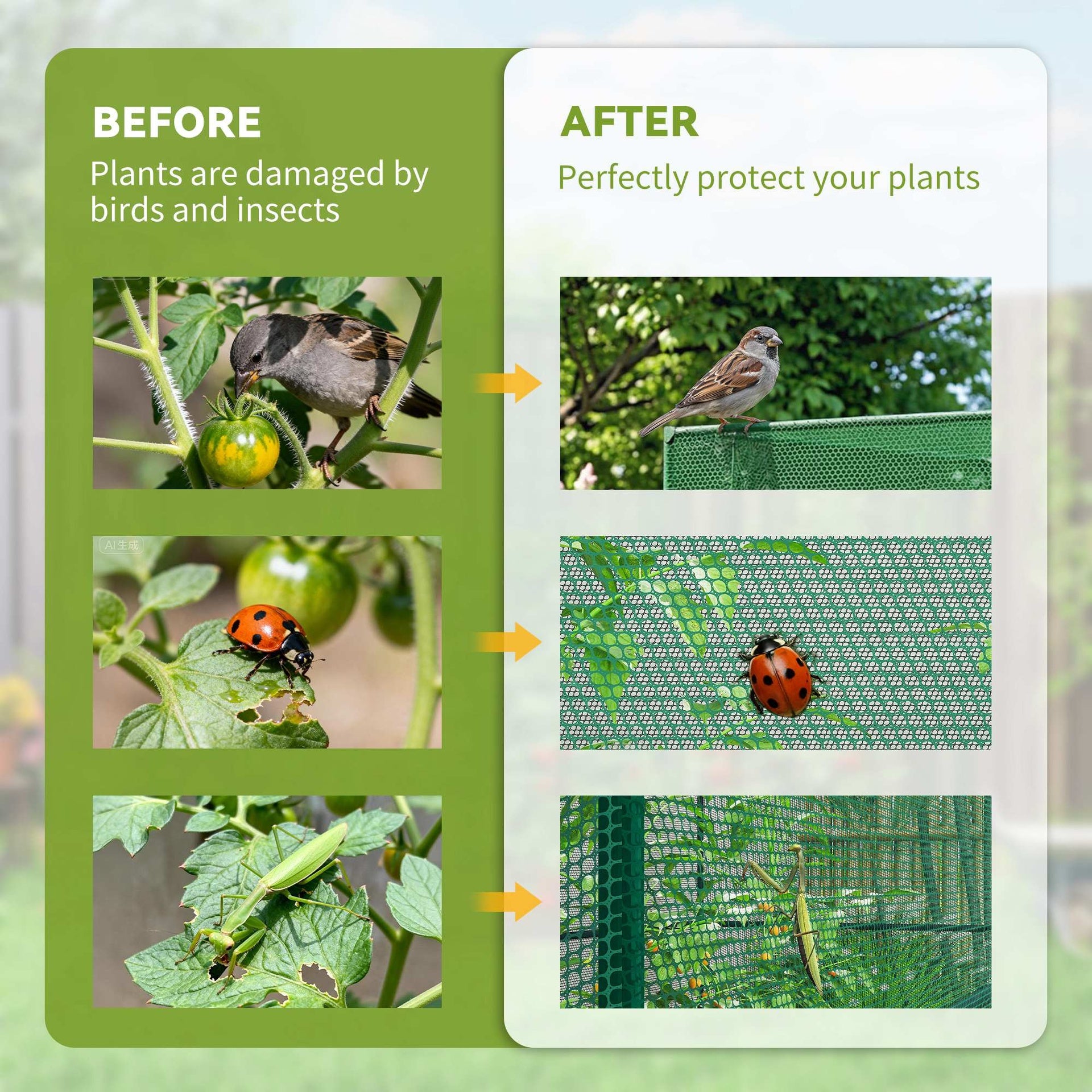 Outsunny Walk-in Crop Cage, Plant Protectors from Animals with Roll Up Zippered Door, 3.9' x 3.9' x 5.9', Dark Green